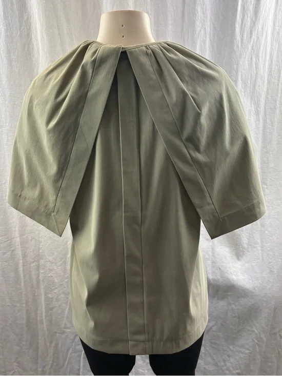 COS Cape Layer Jersey Top in Olive Green S - Picture 7 of 11